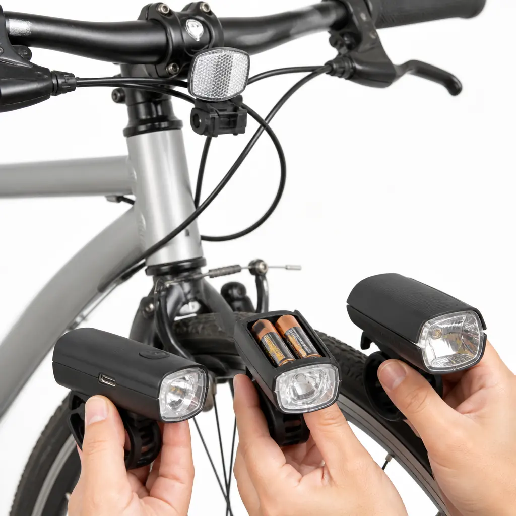 自転車ライトの交換方法を初心者向けに解説のbefore startを確認する写真